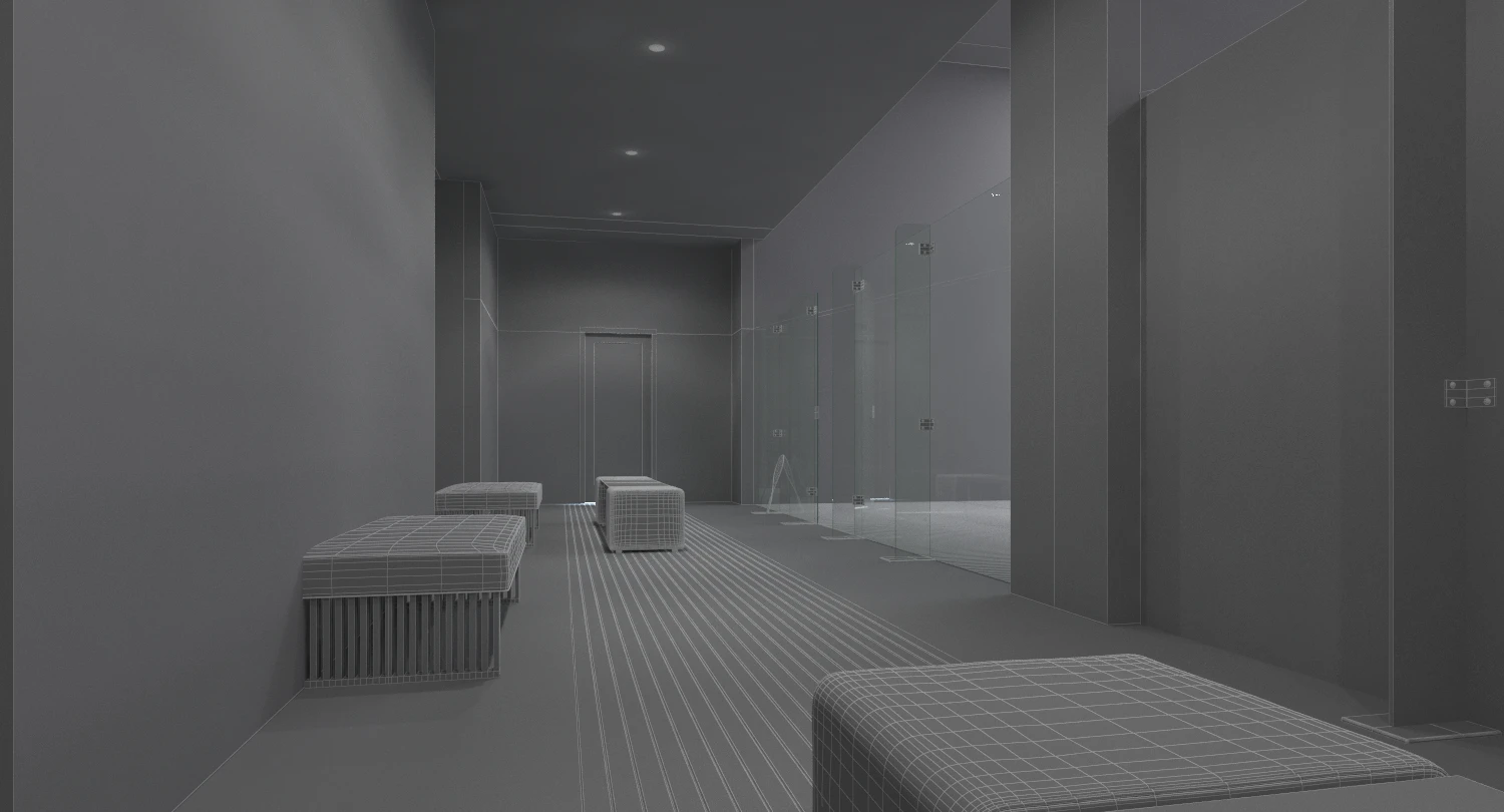 Double Squash Court 3D Model_09